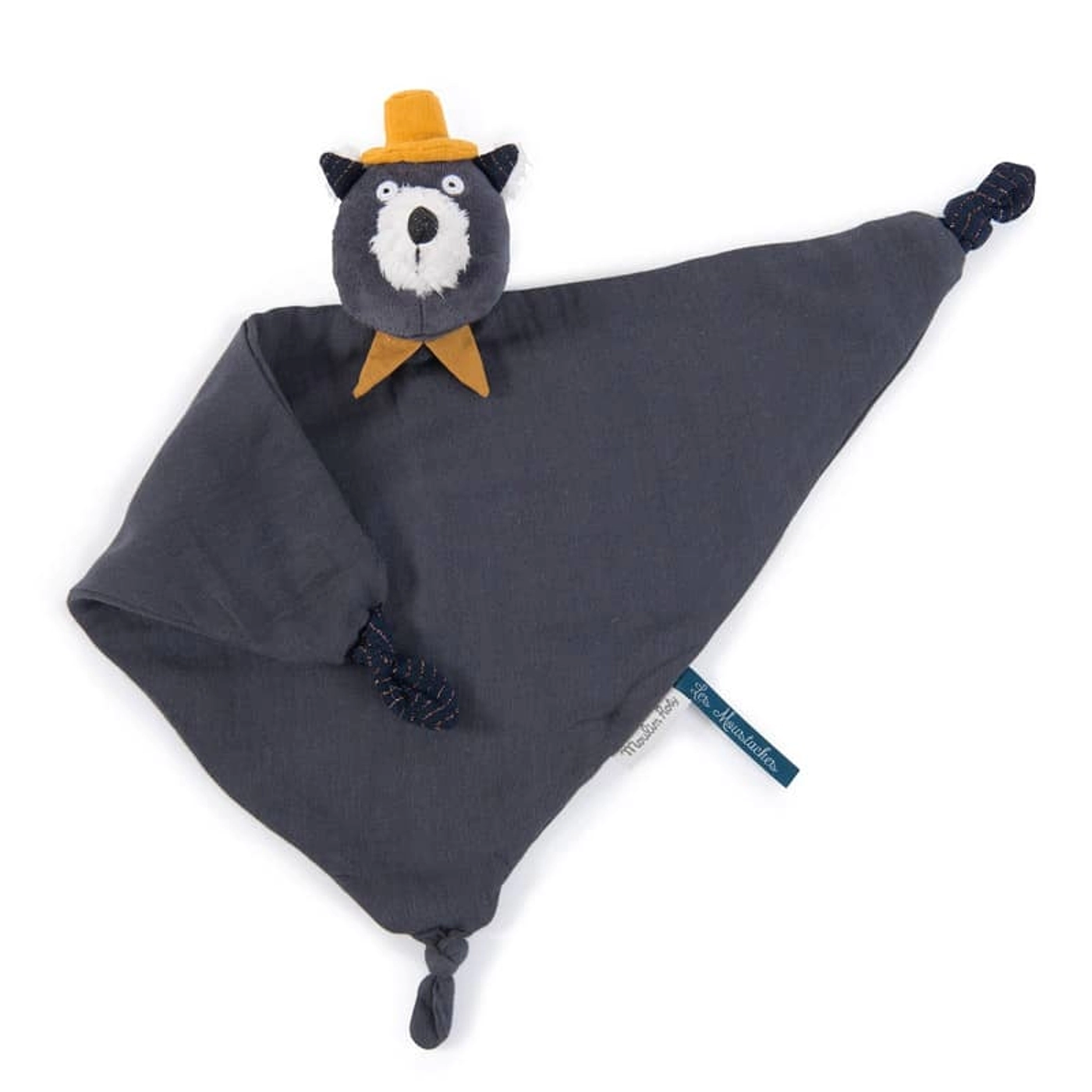 DOUDOU LANGE CHAT GRIS FONCÉ