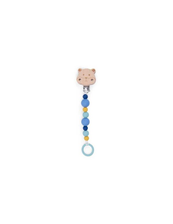ACCROCHE TETINE BOIS ET SILICONE PUCE ET PILOU